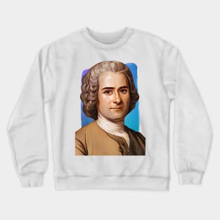 French Philosopher Jean-Jacques Rousseau illustration Crewneck Sweatshirt